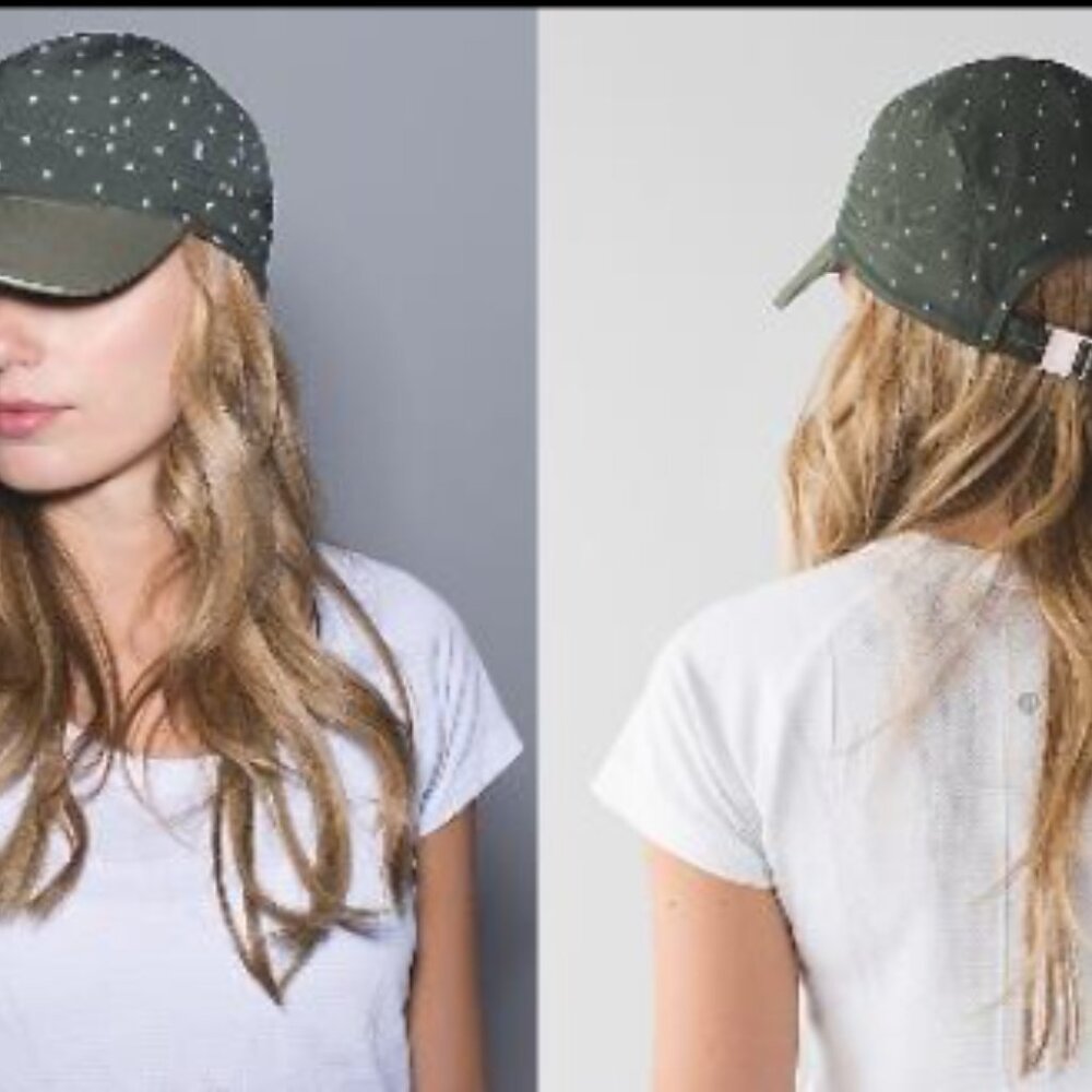 Lululemon Race To Place Run Hat night fall gator green silver/fatigue green